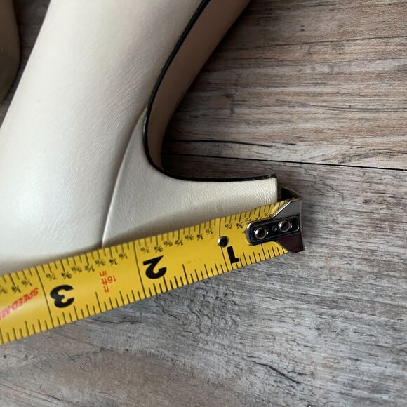 Vintage Heels Women's 6 White Genuinie Leather 60s Low Heel Wedding - Picture 8 of 10